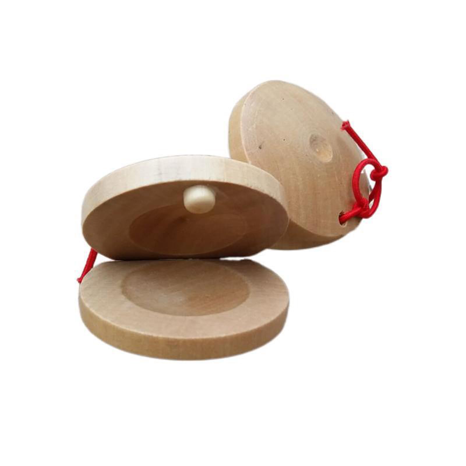 Castañuelas de madera para instrumentos musicales, dedos de adultos (10 unidades)