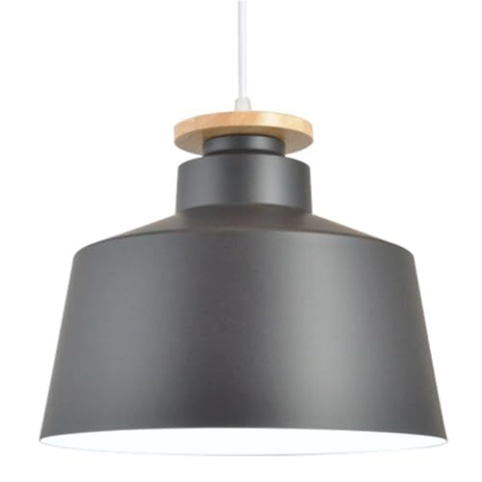 HXYSXHJUO Nordic Style Metal Pendant Light with Colorful Lampshade - E27 Single-Head Flush Mount Chandelier for Balcony and Aisle(Grey)