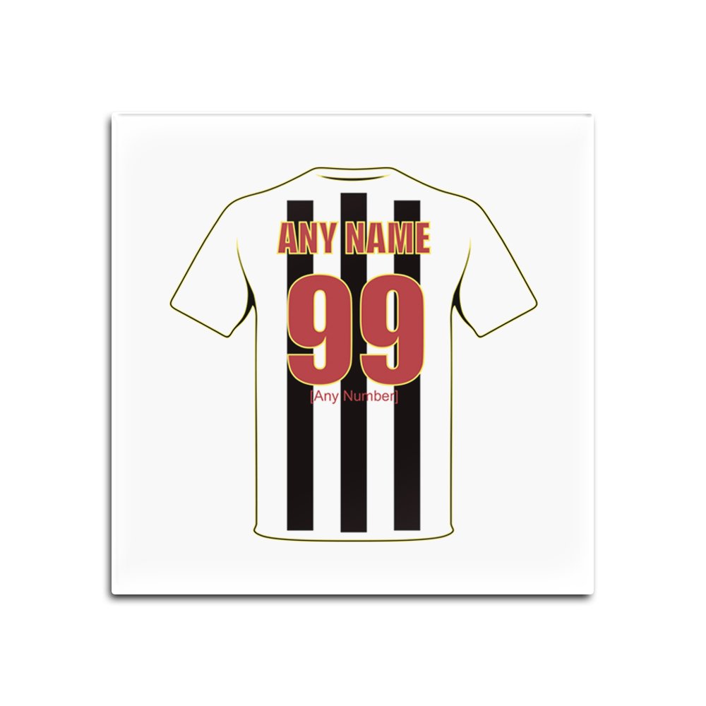 UNIGIFT Personalised Gift - St Mirren Square Glass Coaster (Football Club Design Theme, Colour Options) - Any Name/Message on Your Unique Mat Pad - The Saints Buddies
