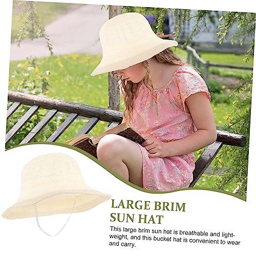 Woven Bucket Hat Girls Boys and Girls Sun Hat Foldable Design for Summer Sun Protection Khaki4