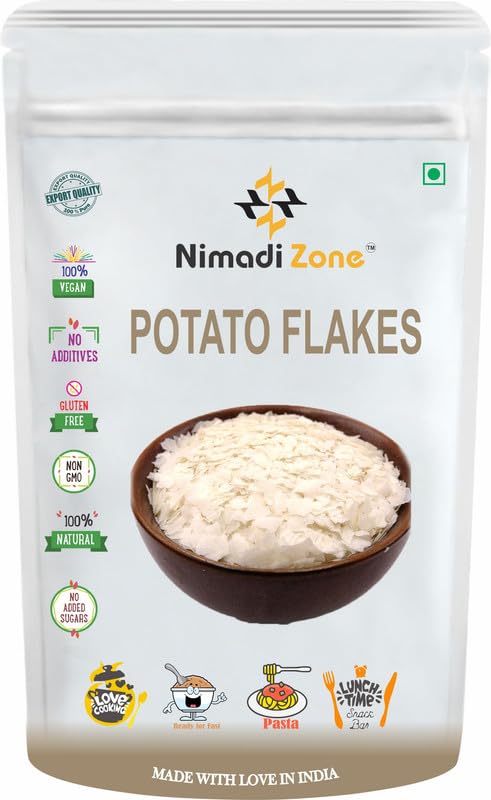 Image of Nimadi Zone Potato Flakes | Dehydrated Potato | Aaloo ka Mash | Instant ALOO POHA READYMIX Pack - 100 GM By Nimadi Zone