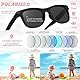 LOJUDI Baby Sonnenbrille 0-24 Monate - Polarisierte mit Silikonband Flexibel Einstellbar Silikonrahmen für Sonnenbrille Baby 0-2 Jahre UV Schutz-Schwarz/Schwarz