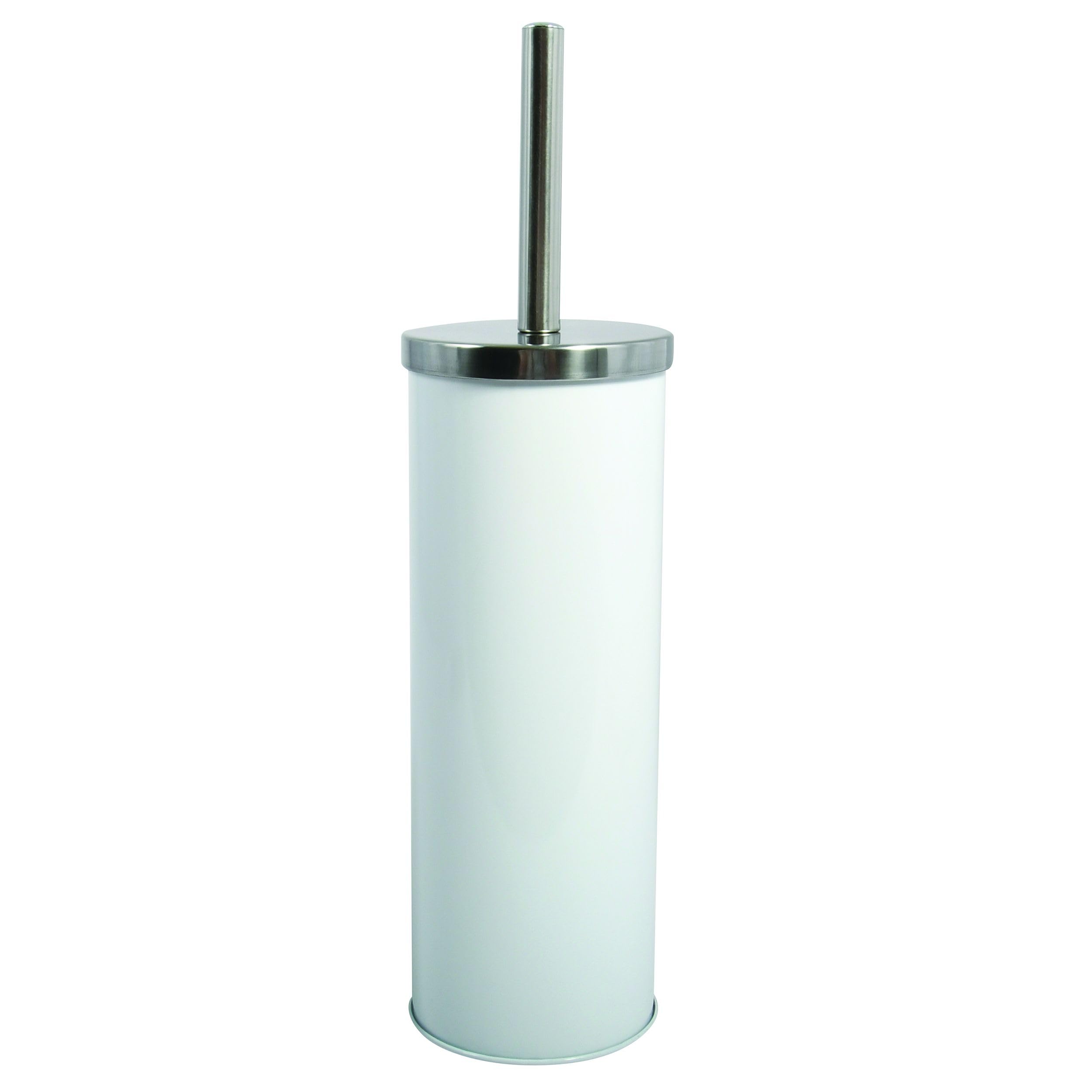 MSV Toilet Set Made of Stainless Steel in White, 30 x 20 x 15 cm