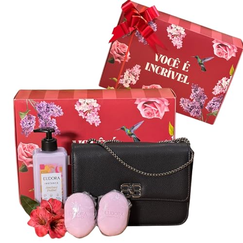 Kit Presente Feminino com Bolsa, Hidratante e Sabonetes &ndash; Autocuidado com Estilo