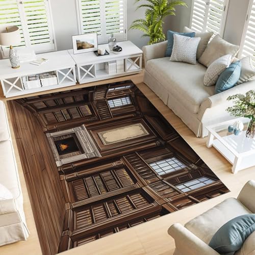 Alfombra de estantería 3D duradera para suelos fríos de interior 3