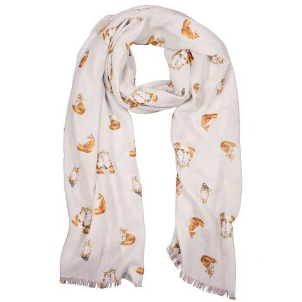Wrendale Designs by Hannah Dale - Born to be Wild Lightweight Fox Scarf - 70cm by 190cm