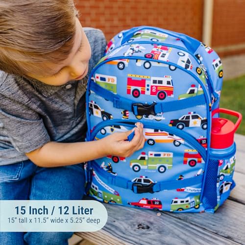 Image of Wildkin Kids Backpack for Boys & Girls, ECO rPET Recycled Lightweight Bookbag with Padded Straps