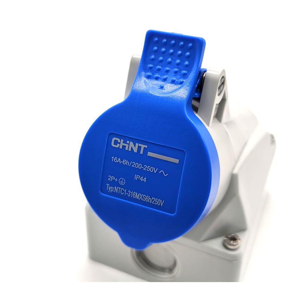 IEC60309 Waterproof CEE Industrial Connector Socket 3Pin 16A 250V 2P+E IP44 (Type-1