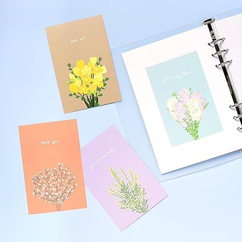 Miniatura 4 de Monolike Flower for you Tarjetas individuales - Mezcla de 24 paquetes, encantadoras 24 tarjetas individuales