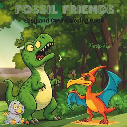 Fossil Friends: Easy and Cute Coloring Book