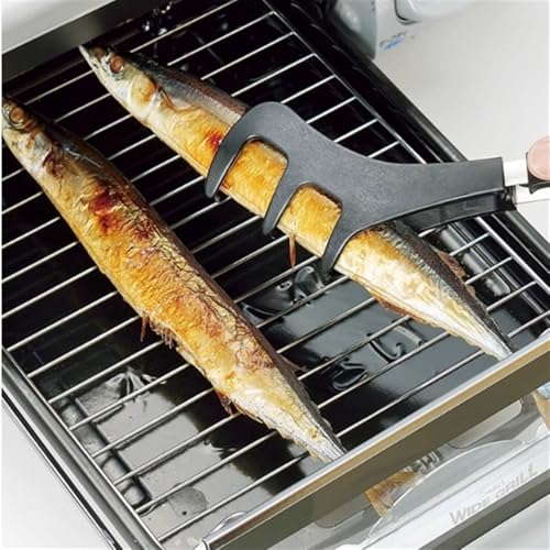 Pinzas de cocina multifuncionales, pinzas resistentes para asar carne y pescado, mango antideslizante, utensilio de cocina perfecto para barbacoa y uso en la cocina