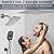 Shower Faucet Set Rainfall Shower System Push Button Diverter Shower Faucet with 4 in 1 Handheld, Ceiling Mount 12 Inch Shower Head and 6 Inch Wall Mount Shower Head