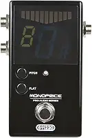 Monoprice Sintonizador de pedal cromático - saídas preto, normal e true-bypass, fácil de afinar seus baixos e guitarras - Série Stage Right