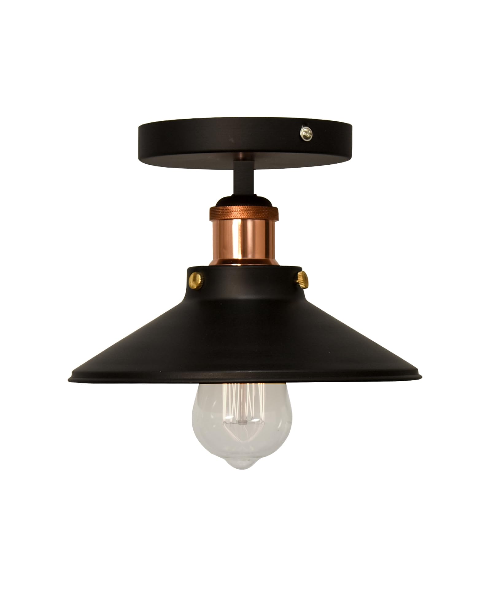 Homesake Farmhouse Ceiling Light - Black & Rose Gold -2