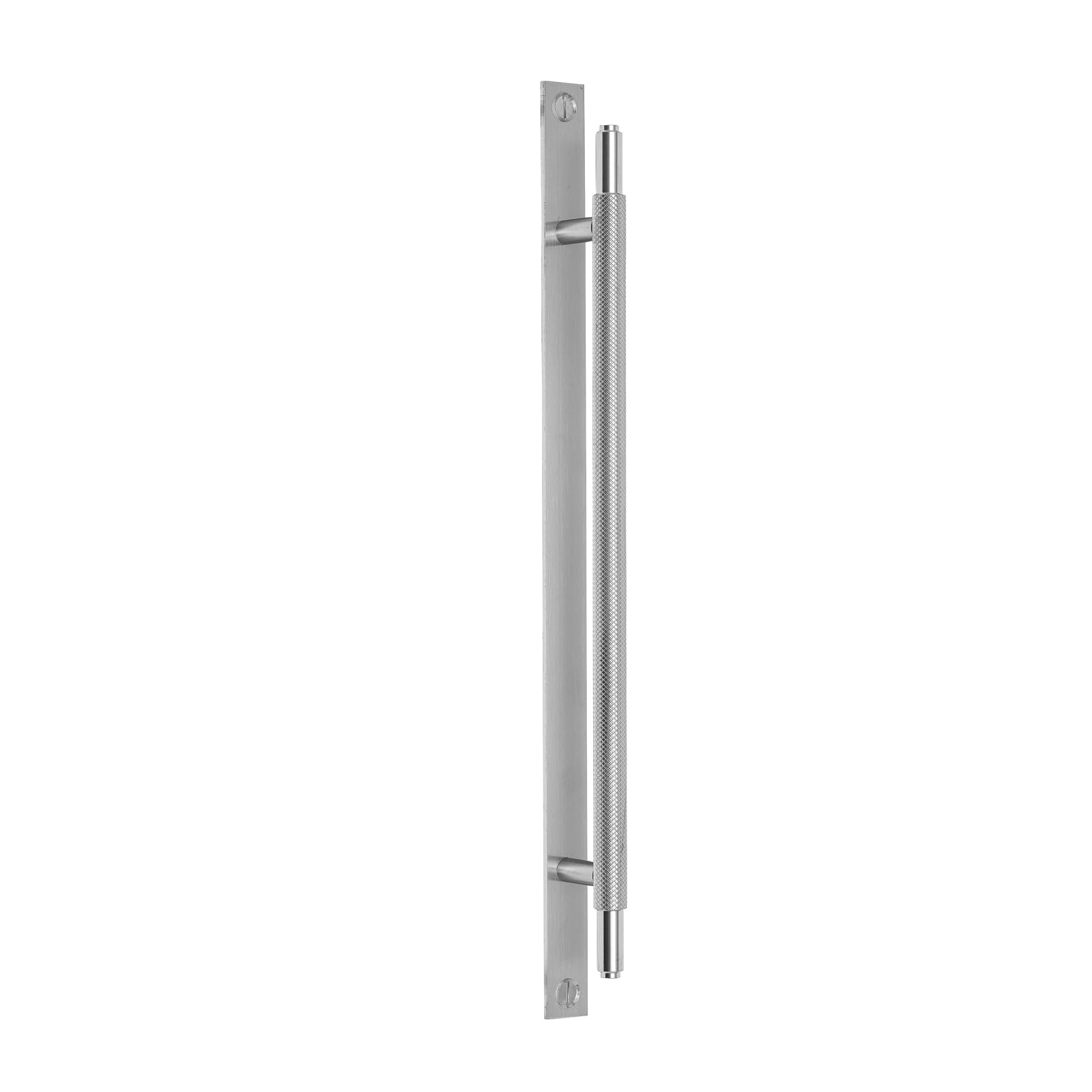 Access Hardware Satin Stainless Steel Finish Satin Stainless Steel Knurled Cabinet Handles On Plate - 192Mm Centres