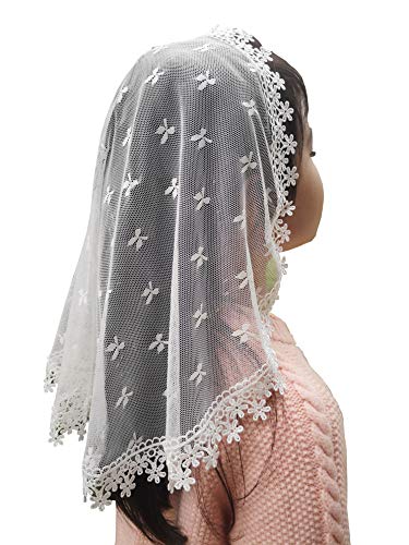 Lace Church Veil Flower Girls Headcovering First Communion Veils for Girls