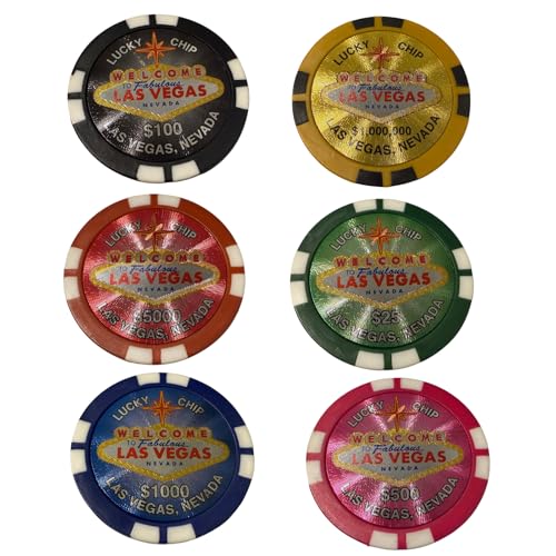 Imanes decorativos Las Vegas Poker Chip set x6