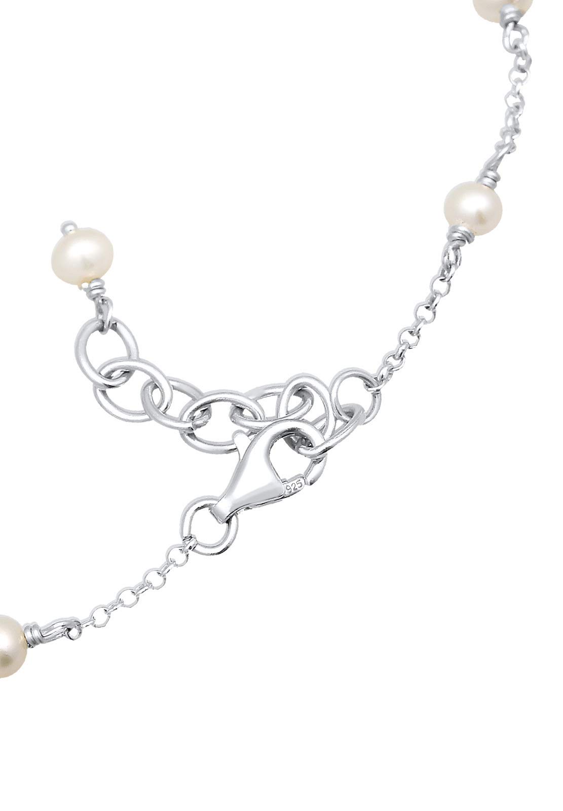 Elli Fußschmuck Damen Fußkettchen Elegant mit Süßwasserzuchtperle | 925 Sterling Silber