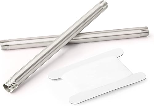 Miniatura 8 de TAISHER 2 accesorios de tubería de acero inoxidable, 34 "NPT x 34" NPT hembra roscado, tubo fundido de pezón de 8 pulgadas de longitud