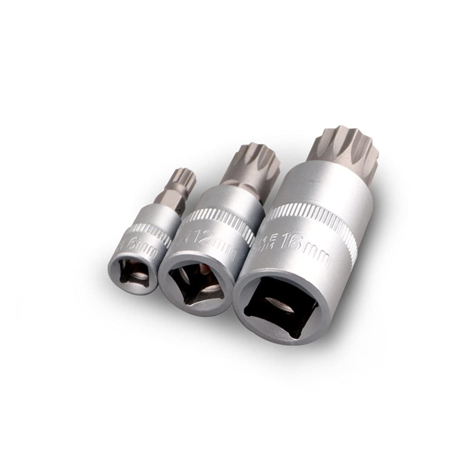 8 szt. 1/4" 3/8" 1/2" Zestaw nasadek Torx, adapter imbusowy, bity wielowypustowe, głowica uniwersalna do klucza dynamometrycznego, grzechotka, klucz nasadowy, uchwyt wiertarski