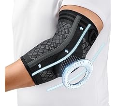 CAMBIVO Elbow Brace for Tendonitis and Tennis Elbow with Gel Pad and Dual Stabilizers, 2 Pack Arm Sleeves for Women & Men, …