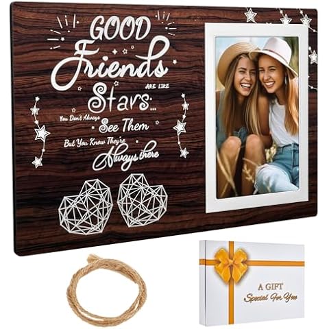 JOONYOEE Best Friend 4x6 Wooden Photo Frame Cover
