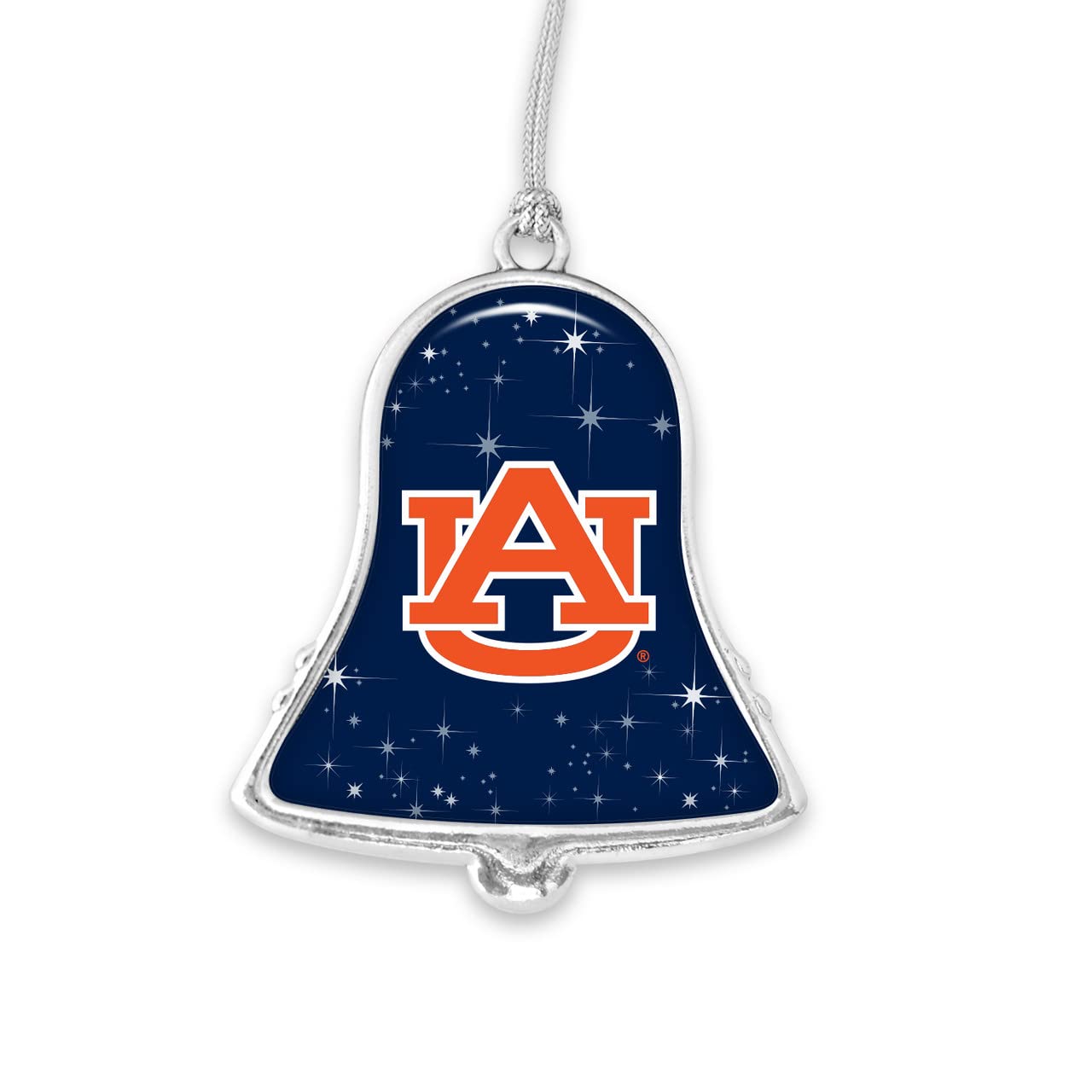 Auburn Tigers Silver Bell Silver Metal Christmas Ornament Gift Decoration
