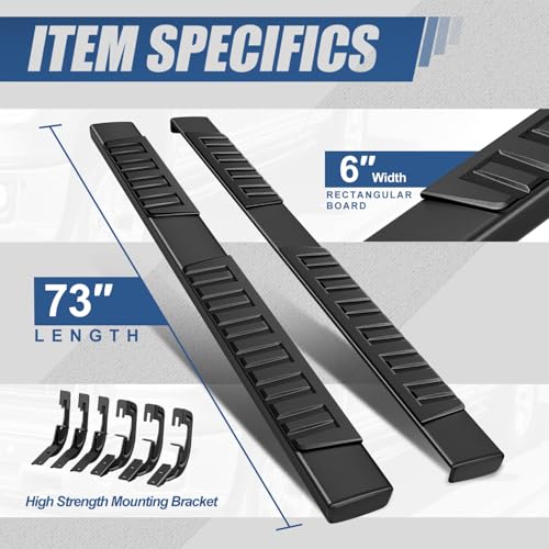 Estribos laterales para Chevy Silverado y GMC Sierra 2007-2019 miniatura 3