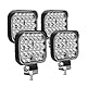 YUGUANG LED Arbeitsscheinwerfer, 4 X 48W Quadrat LED Offroad Zusatzscheinwerfer 12V 24V Scheinwerfer IP67 Wasserdicht Rückfahrscheinwerfer für LKW Traktor SUV, UTV, ATV.