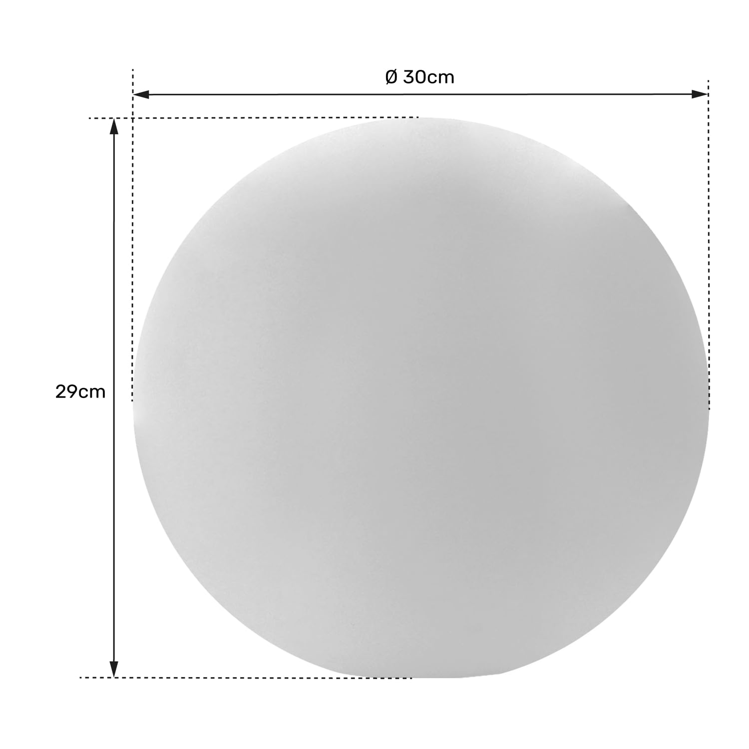 Boule lumineuse LED Ø30cm multicolore ADHARA - Éclairage polyvalent intérieur/extérieur, autonomie 8-12h, télécommande, 16 teintes, animations variées