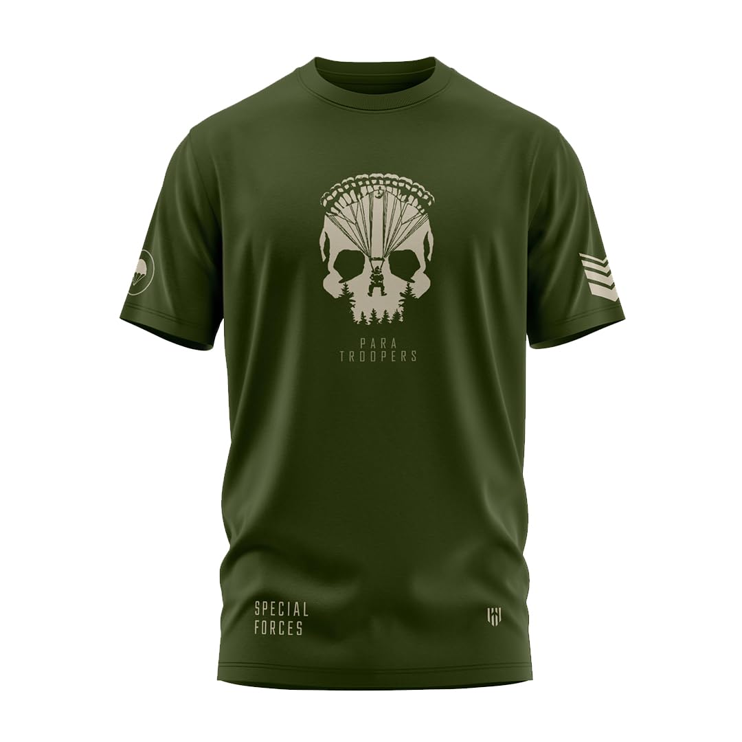 Aero ArmourSpecial Edition para Troopers Printed Cotton T-Shirt | Half Sleeve | Regular Fit | Zero Shrinkage | Round Neck