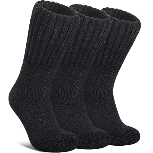 Image of DYW Womens Merino Wool Boot Socks Thermal Thick Winter Warm Cozy Hiking Work Boot Socks Christmas Gift