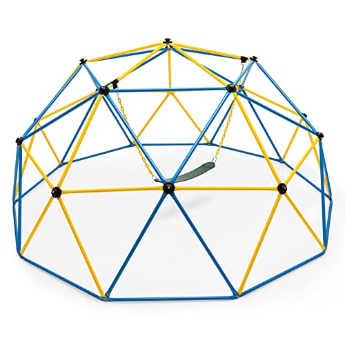 COSTWAY 6FT/10FT Dome Climber, Toddler Climbing Frame Monkey Bar Jungle Gym with Convenient Grip,...
