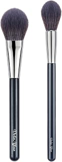 Vela.Yue Kit 2 Pincéis Maquiagem Pincel profissional para contornar e iluminar em Pó