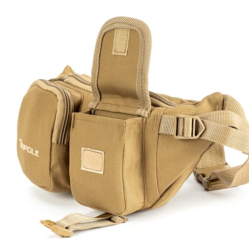 Image of Tripole Axis Waist Pack and Fanny Bag | for Men & Women | Utility Waist Bag for Travel, Hiking & Everyday Use (Khaki)