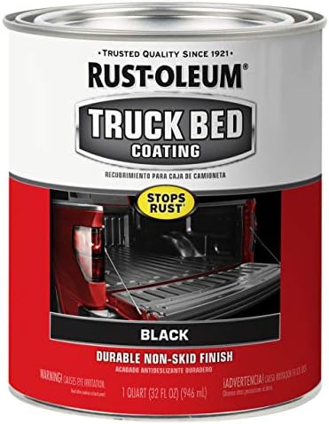 Rust-Oleum 342668 Stops Rust Truck Bed Coating, 1 Quart, Black