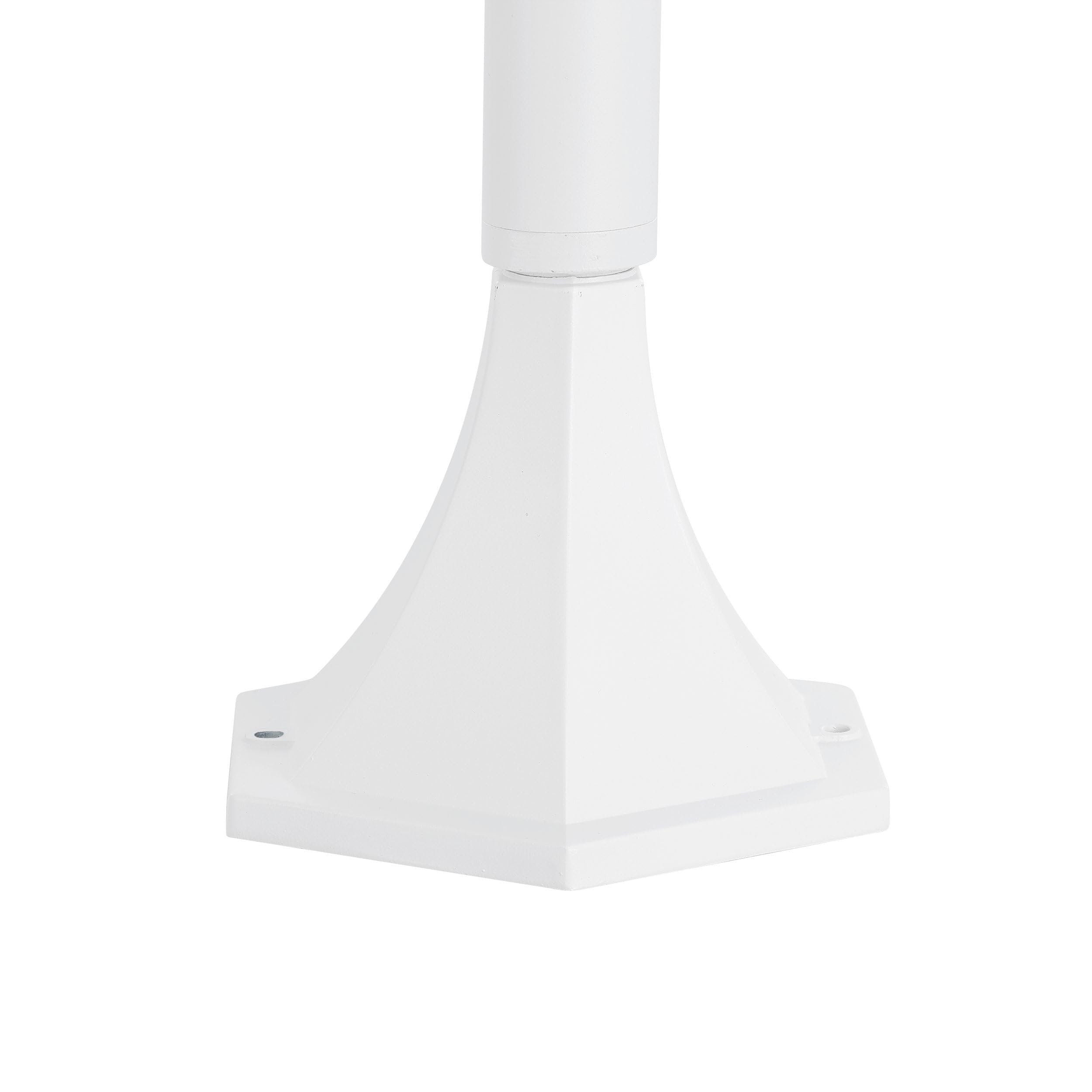 Eglo NAVEDO Alumbrado de sobremuro/pie para exterior Blanco E27 (Alumbrado de sobremuro/pie para exterior, Blanco, Aluminio, Vidrio, IP44, Entrada, Jardín, Patio, Transparente)