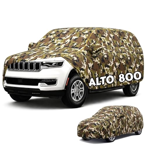 Image of Perfect Waterproof Car Cover Custom fit for Alto 800 Cover (All Models & Varrient) 2021-2026 | 6 Layers All Weather Waterproof Sun Rain UV Dust Protection Outdoor Indoor Full Car Covers - Jungle