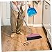 TOGEVAL Stainless Steel Household Broom Floor Cleaning Tool for Indoor Outdoor Use Easy Hair Removal Thick Bristles for Efficient Sweeping Random Handle Style