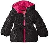 Pink Platinum Girls' Puffer Coat In Heart Print
