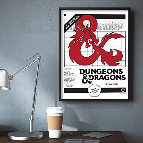 Image of Dungeons & Dragons Print - Instructions Cover Wall Art D&D Gamer Poster (A4 (21cm x 29.7cm))