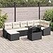 INLIFE Garten-Sofa-Set mit Kissen 8 pcs Schwarz und Creme,Möbel,Gartenmöbel,Gar... KG,3349043