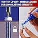 10 g x 4 Pack Thread Lock, Blue Lock Tight Threadlocker & Red, Medium& Strong Strength Lock Tight Blue Thread Locker for Nuts, Bolts, Fasteners to Prevent Loosening and Corrosion