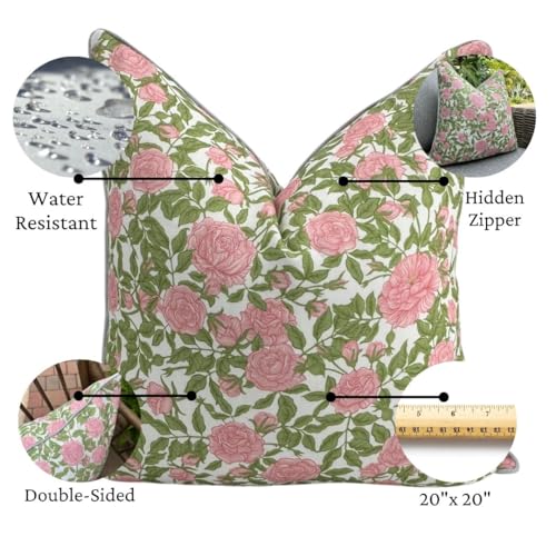 Floraloutdoorpillowcoverwaterresistantforpatiodeckseatingoliviagrandmillennialoutdoorpillowcover20x20 Urban Country Home Decor Floral outdoor pillow cover water resistant for patio deck seating olivia grandmillennial outdoor pillow cover 20×20 urban country home decor