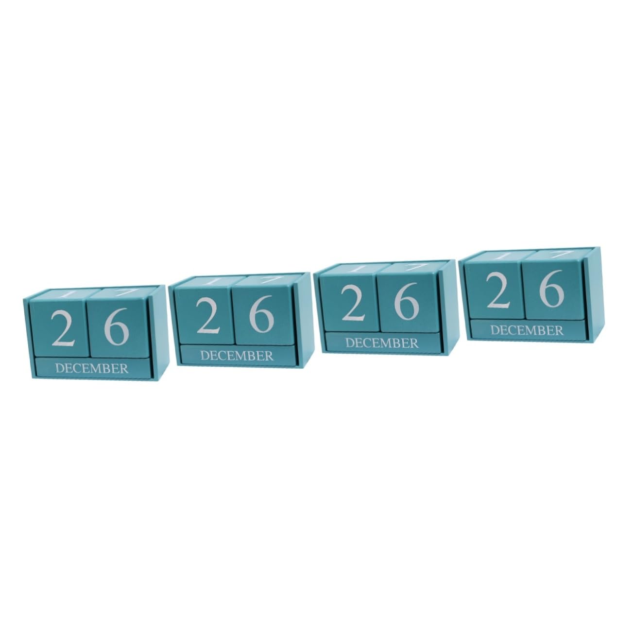 VILLCASE 4stücke Tischkalender Wiederverwendbarer Desktop Kalender Für Büro Und Zuhause Dekorativer Blockkalender Sanftem Blau Für Lehrer Und Kreative Raumgestaltung