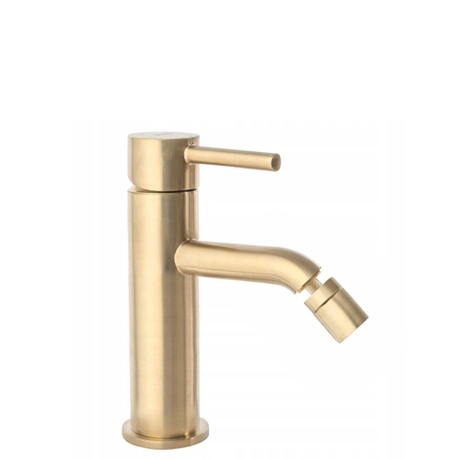 Rea - Rubinetto Da Bidet Lungo Gold Brush Miscelatore Monocomando In Ottone Per Wc Bagno (Oro) 14 X 5 X 17 cm