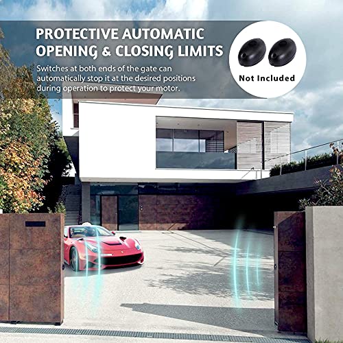 Co-Z Automatic Sliding Gate Opener With 2 Remote Controls&1 Backup Key, Electric Rolling Driveway Slide Gate Motor, Complete Gate Operator Hardware Security System Kit For Sliding Gate Up To 40 Feet #TOP3