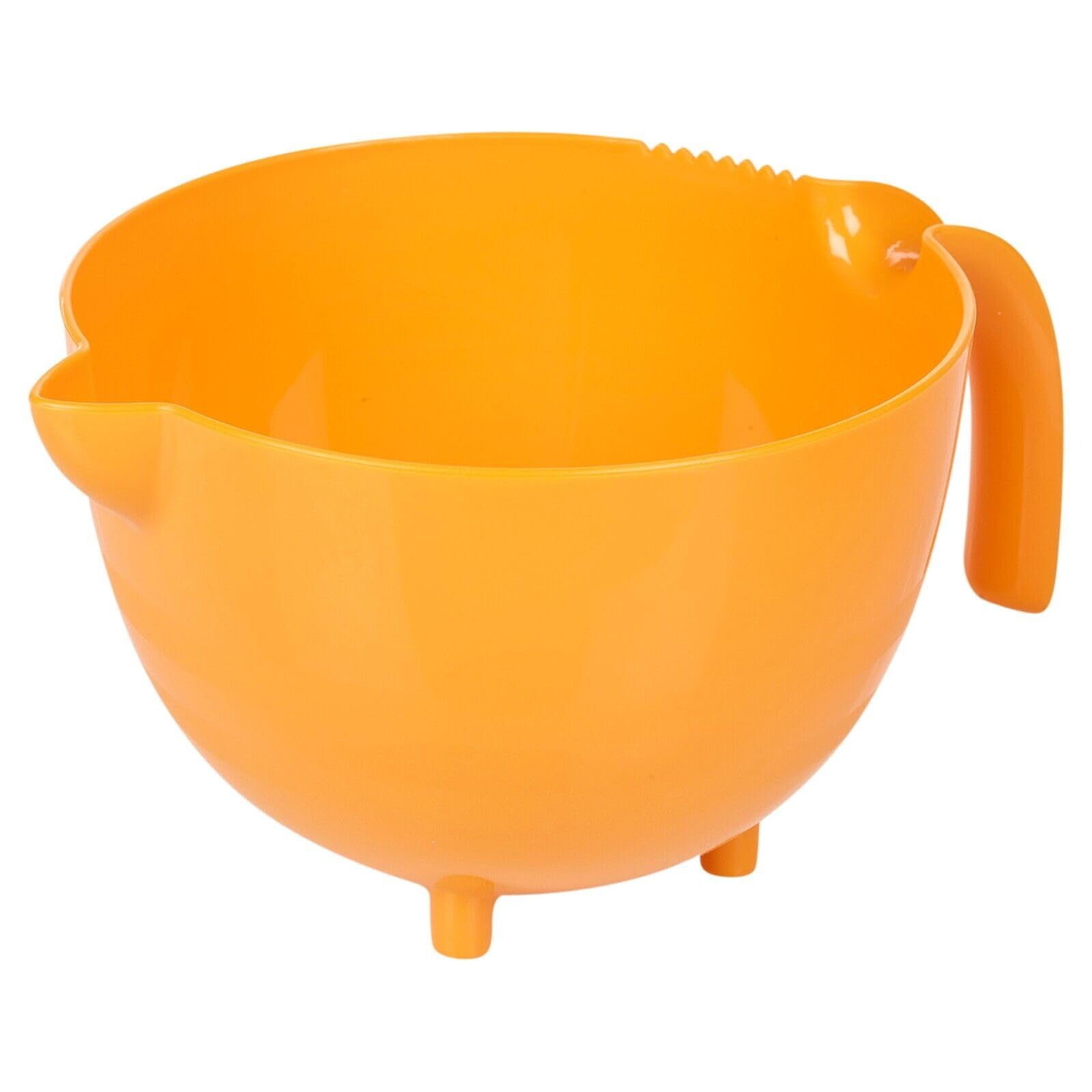 URBN-CHEF Large Plastic Mixing Measuring & Dispensing Jug Pitcher with Pouring Spout Kitchen (Orange)