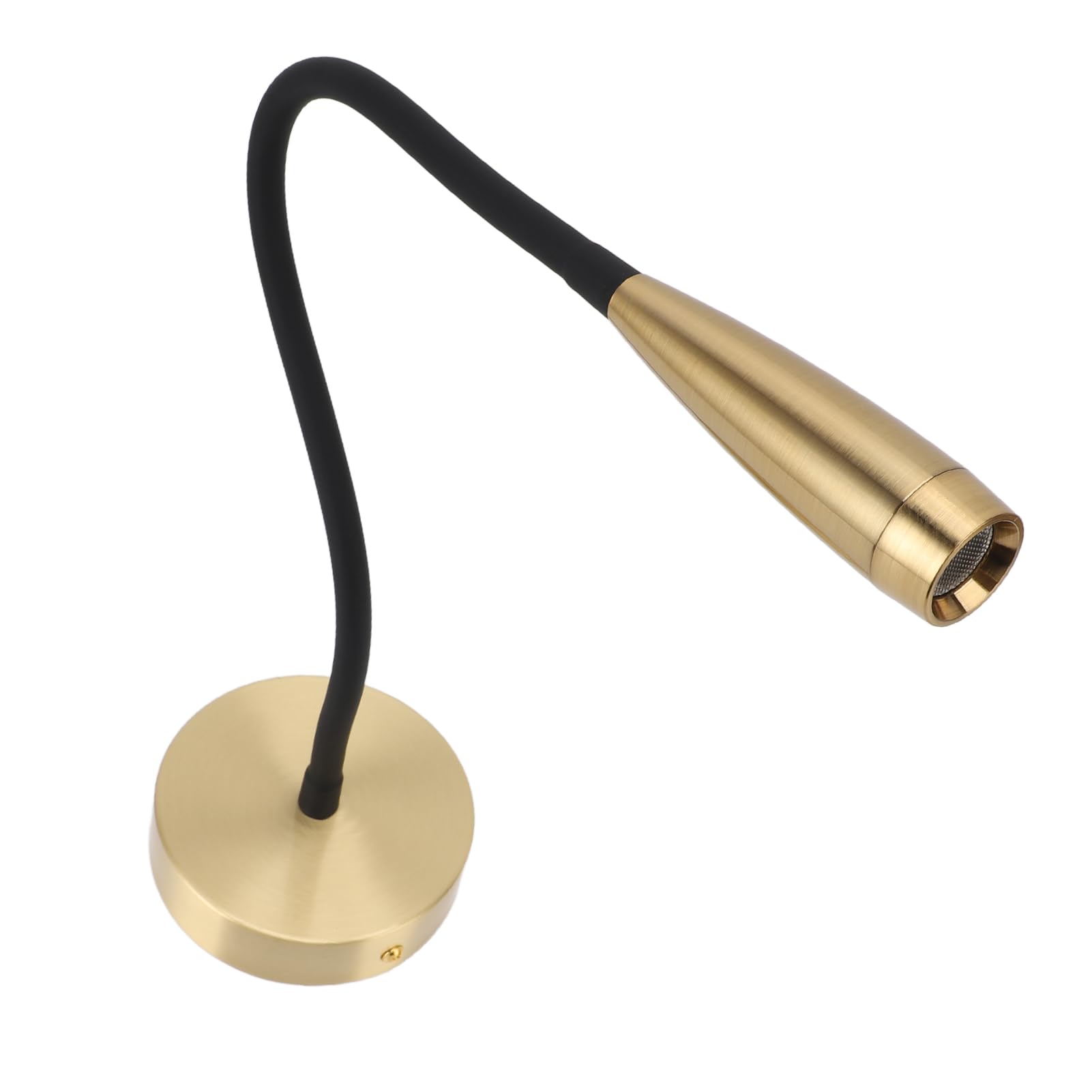 Lámpara de Lectura Montada en la Pared con Cuello de Cisne, Lámpara Cableada Ajustable de 3W y 200lm para Dormitorio de Aluminio