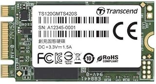 Transcend MTS420S - SSD Disco Duro Solido de 120 GB M.2 2242 SATA III, 3D TLC, hasta 560 MB/s